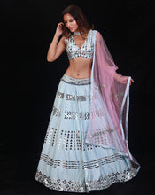 Load image into Gallery viewer, The Cutwork Mirror Lehenga