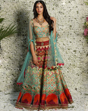 Load image into Gallery viewer, The Sunset Taj Lehenga