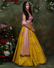 Load image into Gallery viewer, The Floral Mustard Lehenga