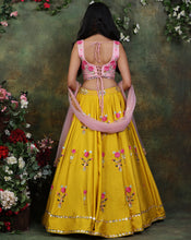 Load image into Gallery viewer, The Floral Mustard Lehenga