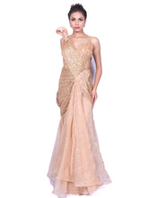 Load image into Gallery viewer, The Criss Cross Gold Gown