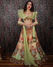 Load image into Gallery viewer, The Floral Green Lehenga