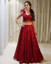 Load image into Gallery viewer, The Sequins Floral Lehenga