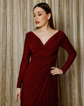 Load image into Gallery viewer, The Maroon Sleeves Gown