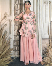 Load image into Gallery viewer, The Pink Paradise Plazzo Set