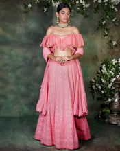 Load image into Gallery viewer, The Pink Lucknowi Lehenga