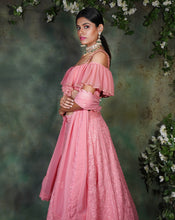 Load image into Gallery viewer, The Pink Lucknowi Lehenga