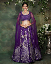 Load image into Gallery viewer, The Purple Peacock Lehenga