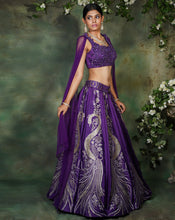 Load image into Gallery viewer, The Purple Peacock Lehenga