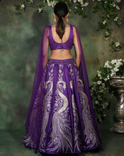 Load image into Gallery viewer, The Purple Peacock Lehenga