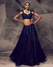 Load image into Gallery viewer, The Shimmering Blue Lehenga
