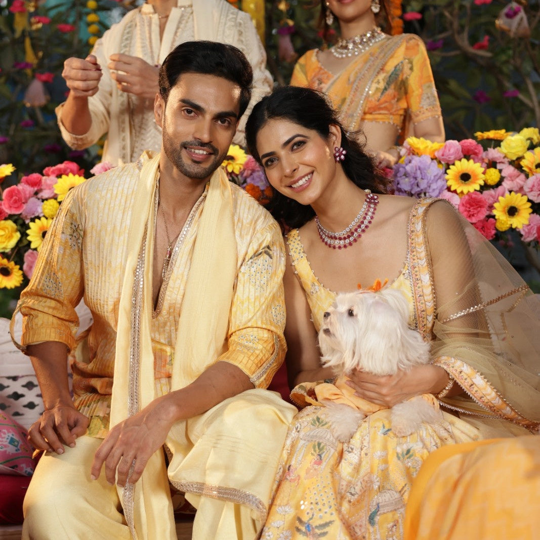 Printed Mens Kurta set