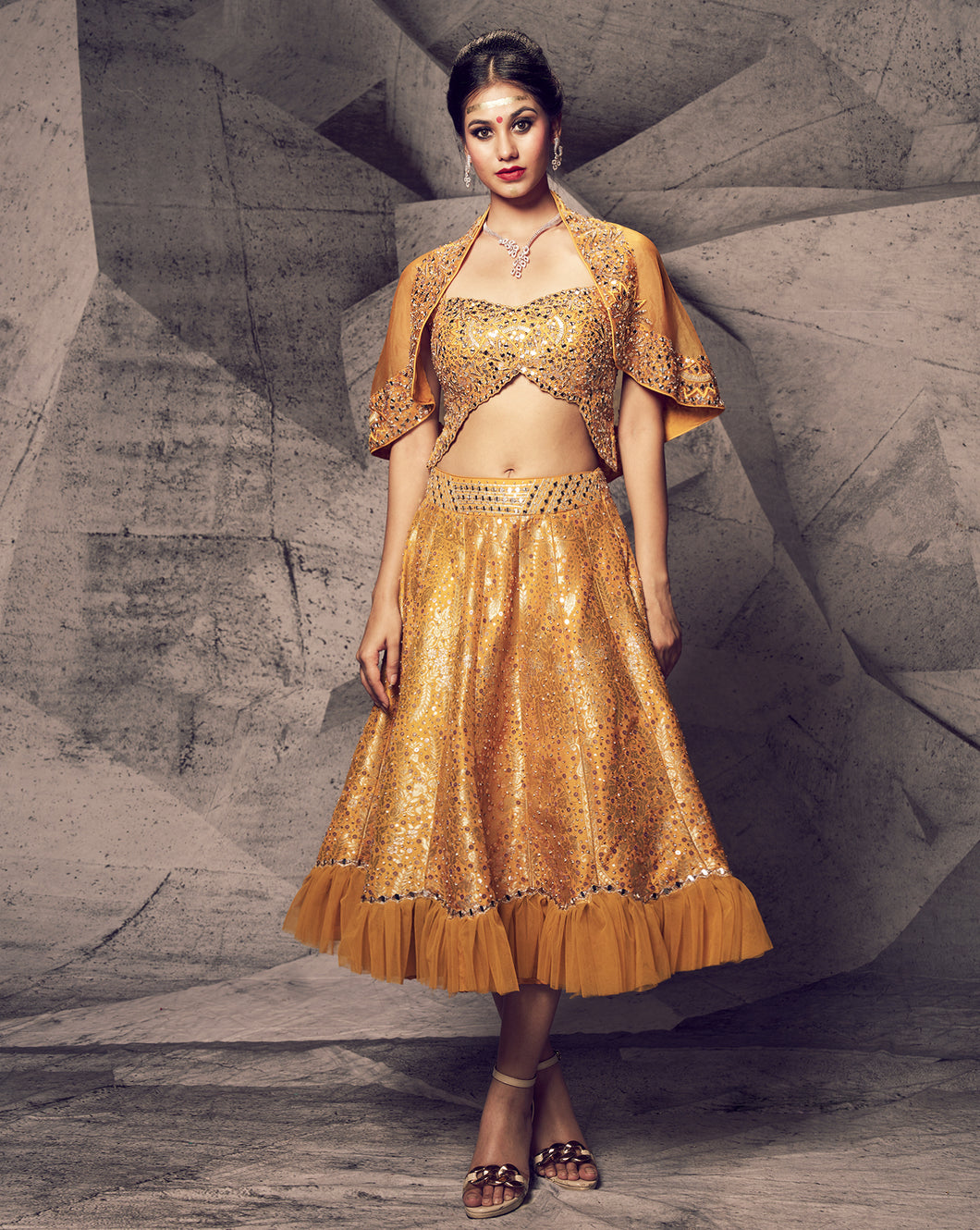 The Anant Genda Short Lehenga