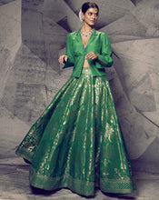 Load image into Gallery viewer, The Anant Green Shirt Lehenga
