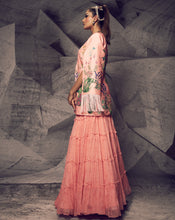 Load image into Gallery viewer, The Pink Floral Jacket Lehenga
