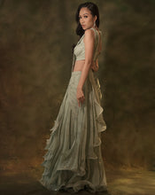 Load image into Gallery viewer, The Celadon Skirt Sari
