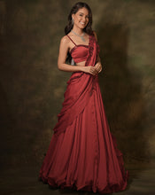 Load image into Gallery viewer, The Red Lehenga Sari
