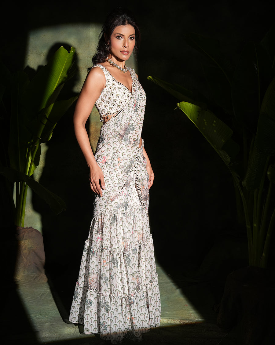 The Enchanted Sharara Sari