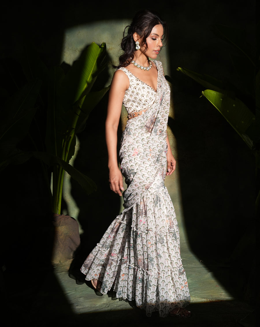 The Enchanted Sharara Sari