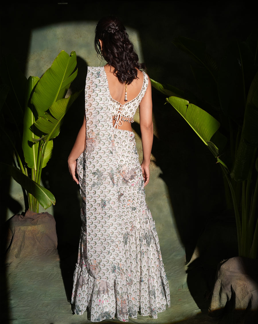 The Enchanted Sharara Sari