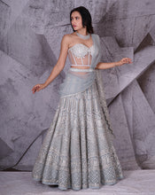 Load image into Gallery viewer, The Spree Blue Lehenga
