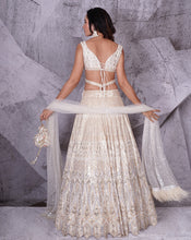 Load image into Gallery viewer, The Spree Ivory Lehenga
