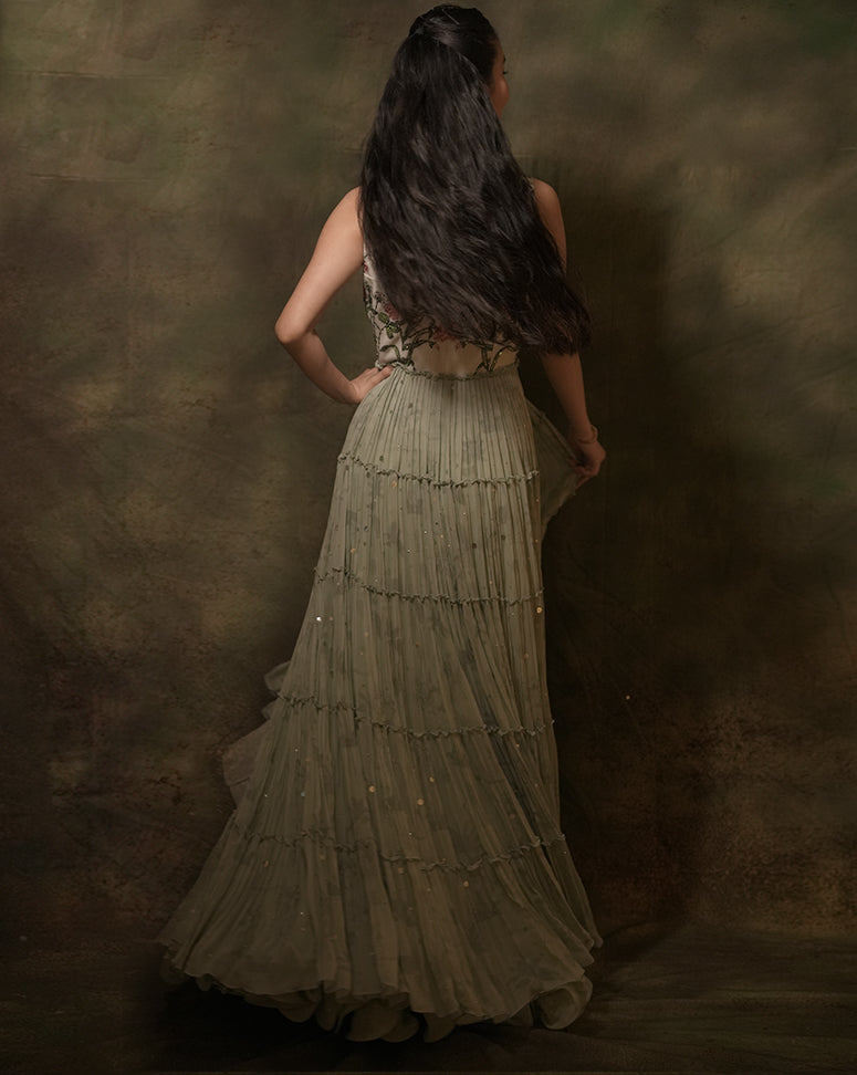 The Celadon Tiered Jacket