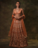 The Rust Gota Lehenga