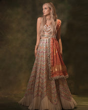 Load image into Gallery viewer, The Chevron Bandhani Lehenga
