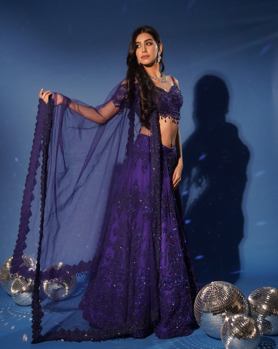 The L’elegant Royal Blue Lehenga
