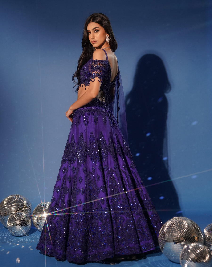The L’elegant Royal Blue Lehenga