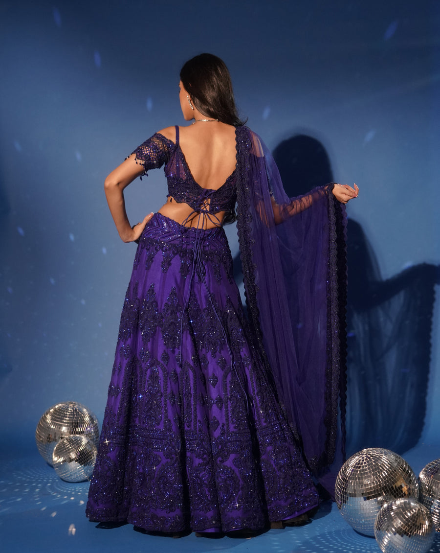 The L’elegant Royal Blue Lehenga