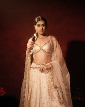 Load image into Gallery viewer, Ethereal Ivory Lucknowi Lehenga
