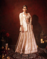Ivory brocade Blazer Lehenga set