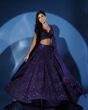 Load image into Gallery viewer, Shimmering Electric Blue Lehenga
