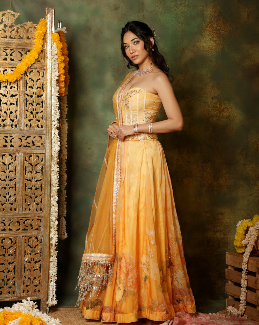 Gulmora Corset Lehenga Set