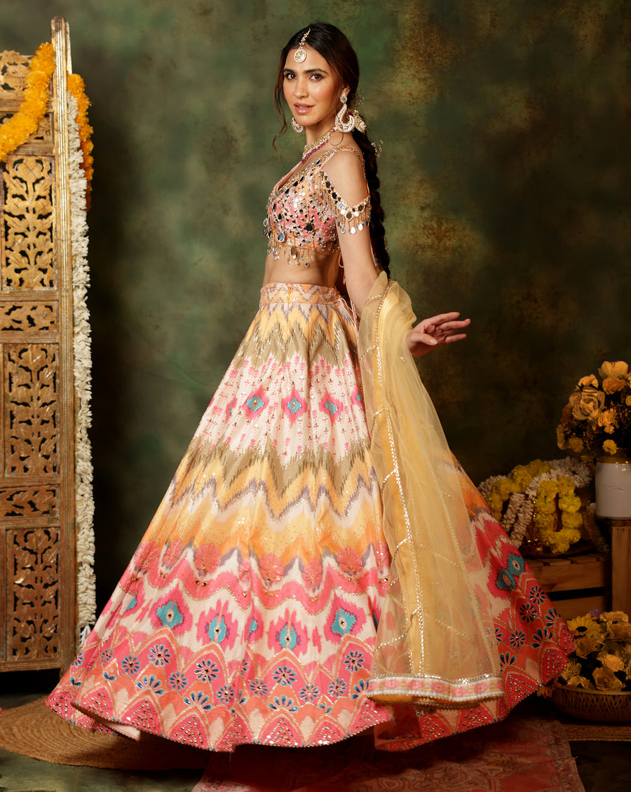 Sheesh Colourburst Lehenga Set