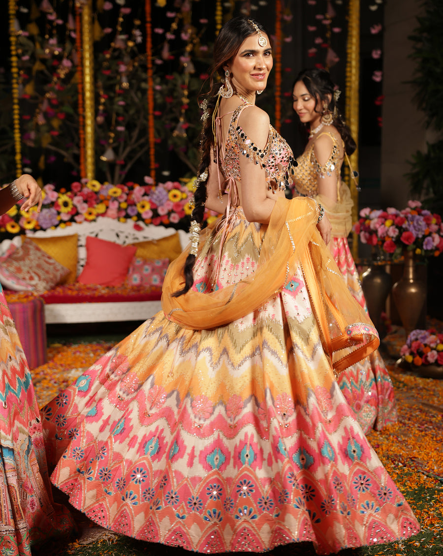 Sheesh Colourburst Lehenga Set