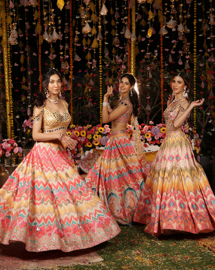 Sheesh Colourburst Lehenga Set
