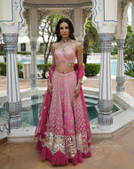 Ainna Ombre Pink Mirror Lehenga