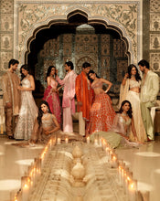 Load image into Gallery viewer, Ainna Rust Mirror Lehenga
