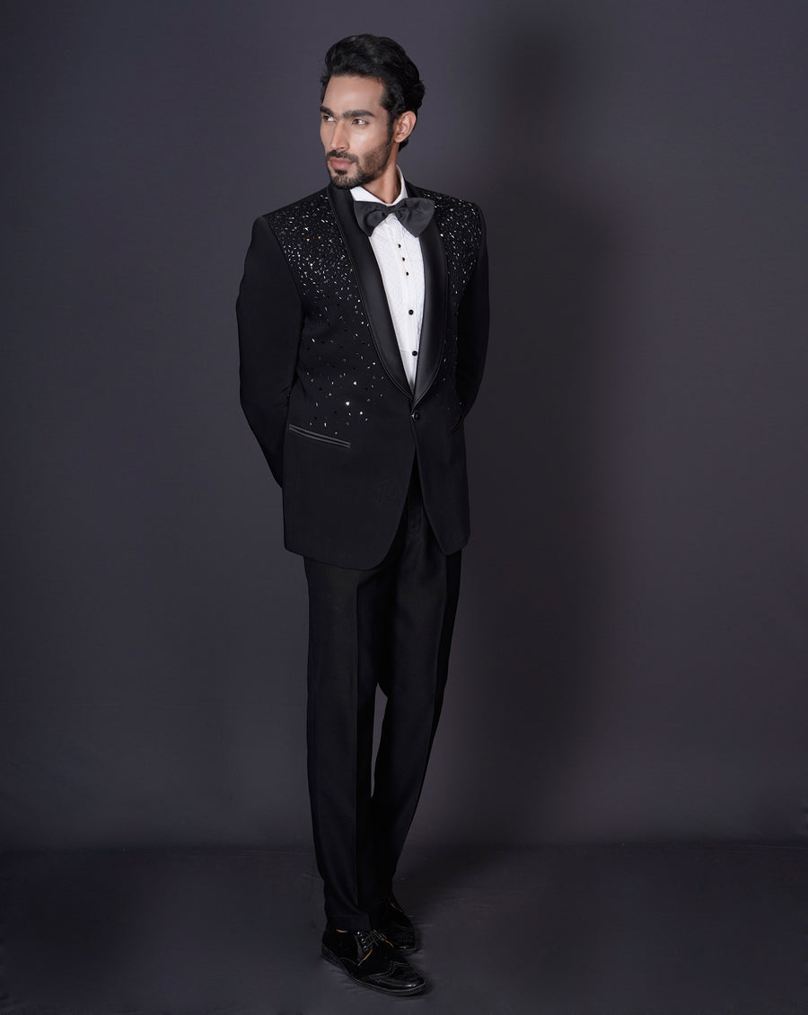Scatter Embroidered Tuxedo Set