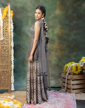 Load image into Gallery viewer, Rangmanch Grey Sharara Set
