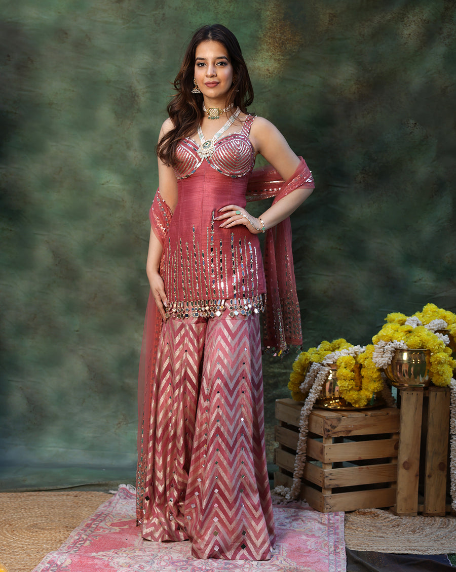 Rangmanch Pink Sharara Set