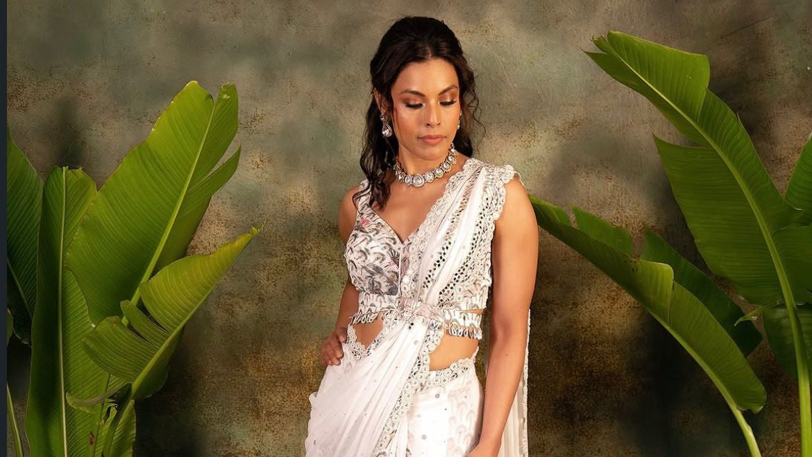 Stitched kali saree