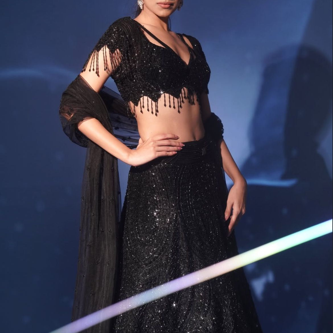 Simmering Black Lehenga