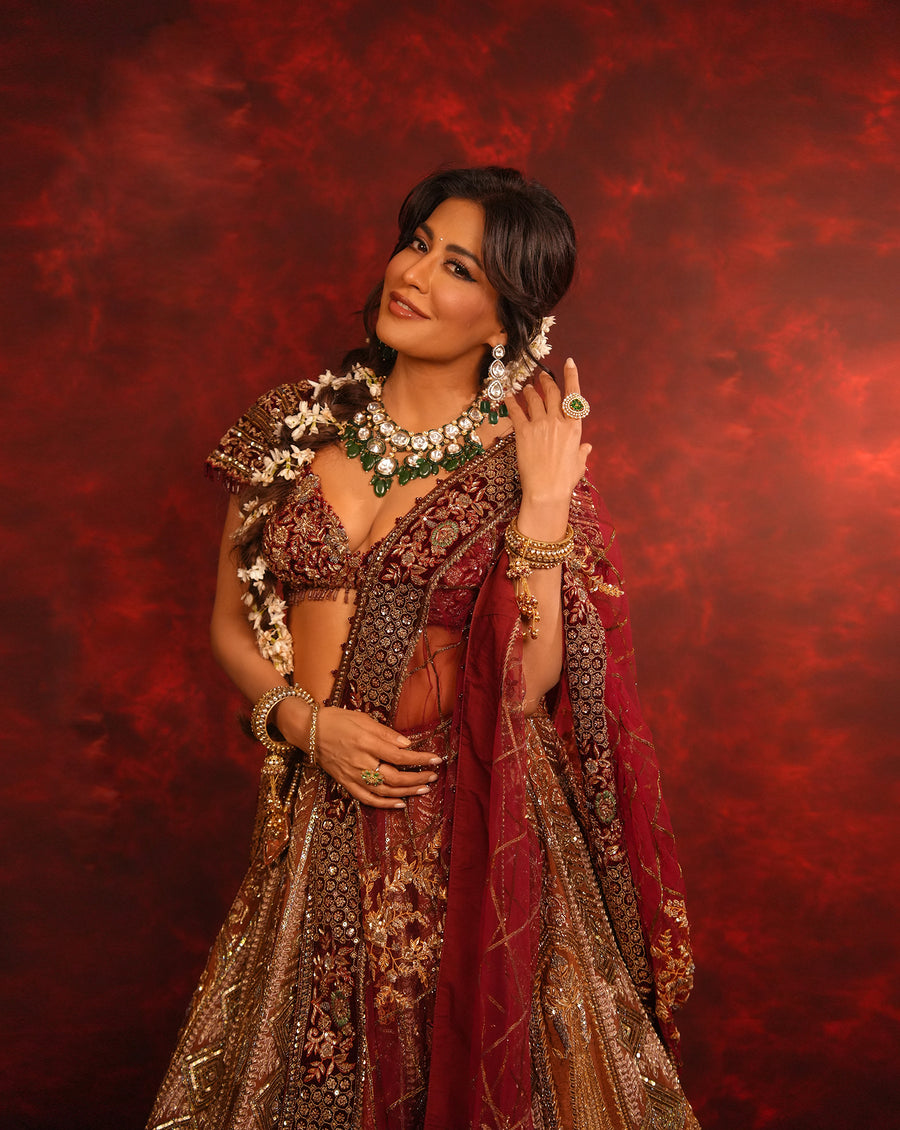 Ruhani Raat Zardosi Lehenga