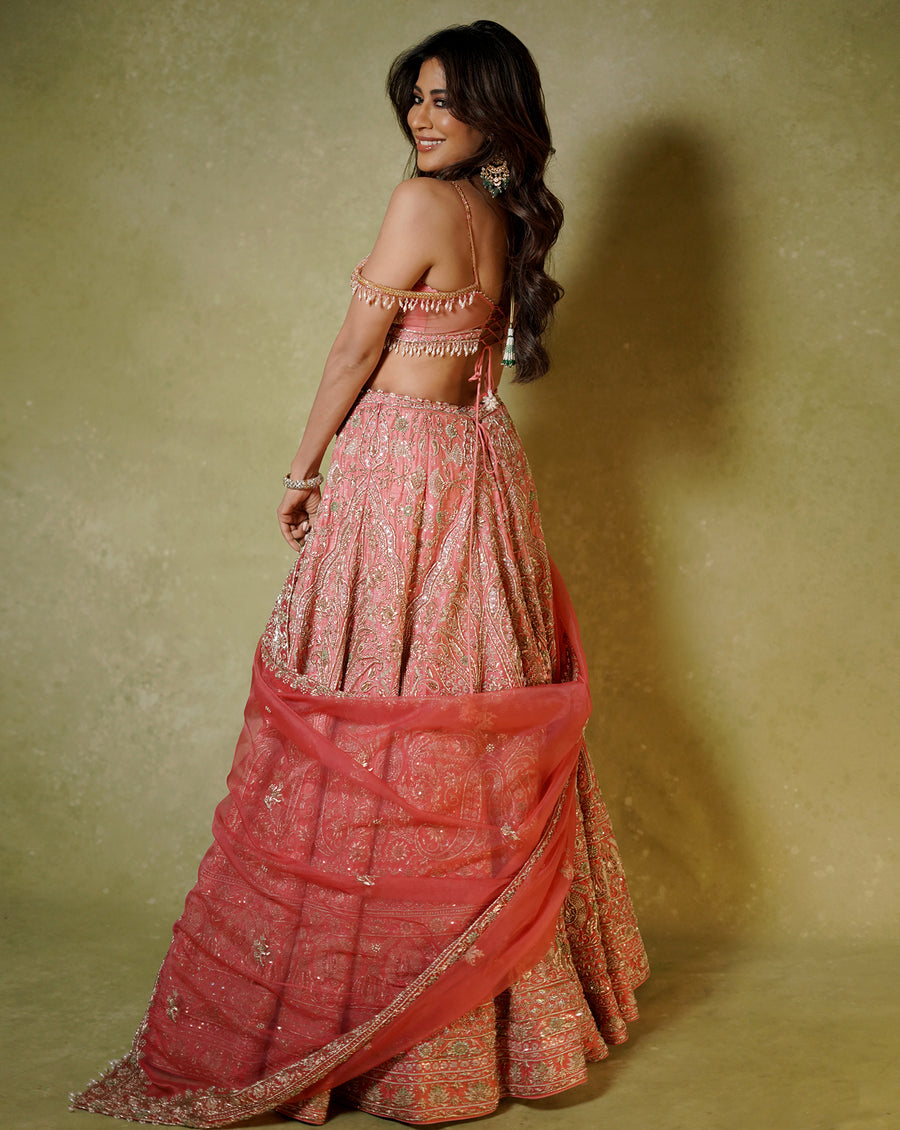 Soft Pink Zardosi Lehenga