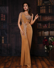 Load image into Gallery viewer, The Gold Corset Sari
