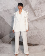The Colourful Ivory Blazer Set